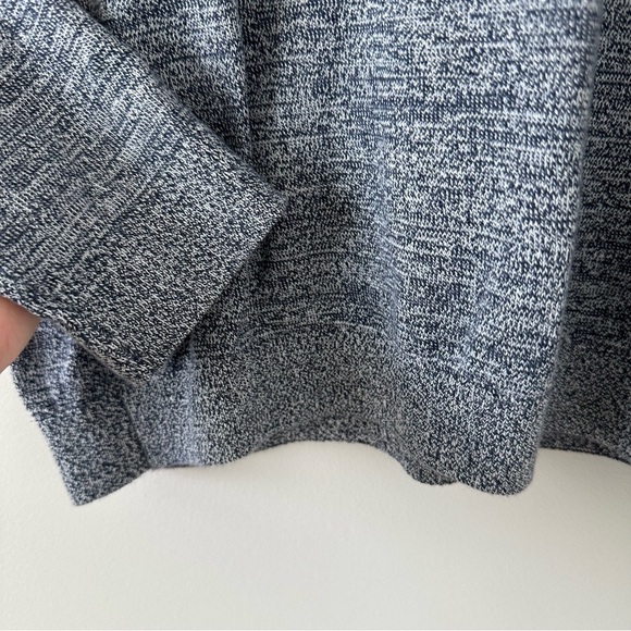 Topshop Topman Blue Heathered Elbow Patch Long Sleeve Shirt Sweater Crew Neck - Picture 6 of 14